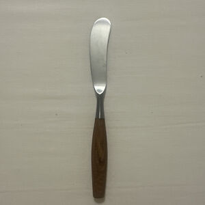 Dansk FJORD Butter Spreaders Teak Handle Stainless Steel Germany 6 5/8”